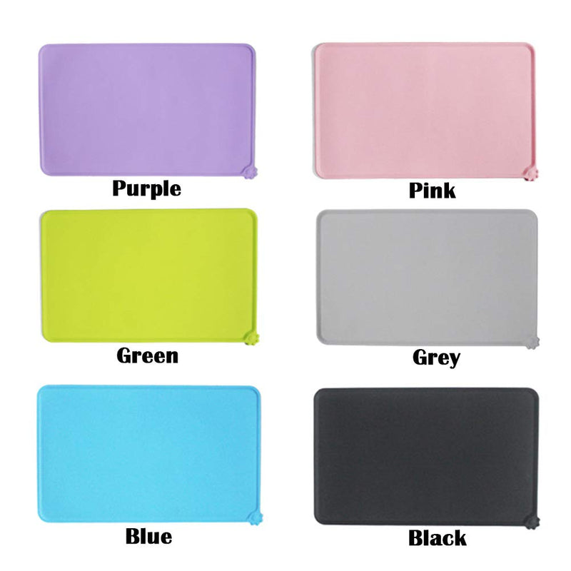 Love Dream Cat Dog Bowl Mat Silicone Pet Feeding Mat, BPA-Free, Easy Clean, Cat Dog Feeding Mat Waterproof Washable Black - PawsPlanet Australia