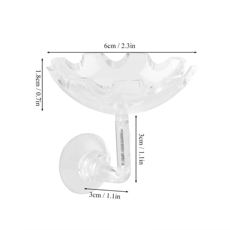 Aquarium Feeding Dish, Transparent Acrylic Shrimp Feeding Dish Bowl Suction Cup Fish Tank Feeding Cup for Feeding Shrimp Fish - PawsPlanet Australia