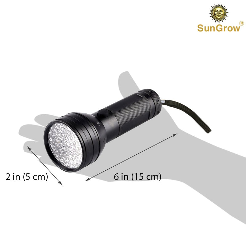 [Australia] - UV Flashlight Blacklight, Handheld Super bright Pet Urine Detector for Dog & Cat, Bed Bugs, Scorpion Hunter, Spots Invisible Stains, 51 LED up to 395nM, Aluminum Alloy Material, Multifunctional Torch 