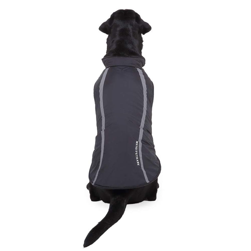 Geyecete Cozy Waterproof Windproof Dog Vest Winter Coat Warm Dog Apparel Cold Weather Dog Jacket for Small Medium Large Dogs -Black-L L Black - PawsPlanet Australia