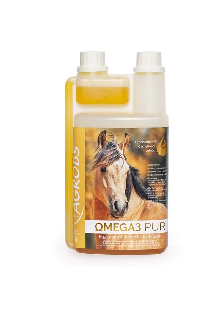 Agrobs Omega3 Pur - high-quality fatty acids for horses - 1 liter - PawsPlanet Australia