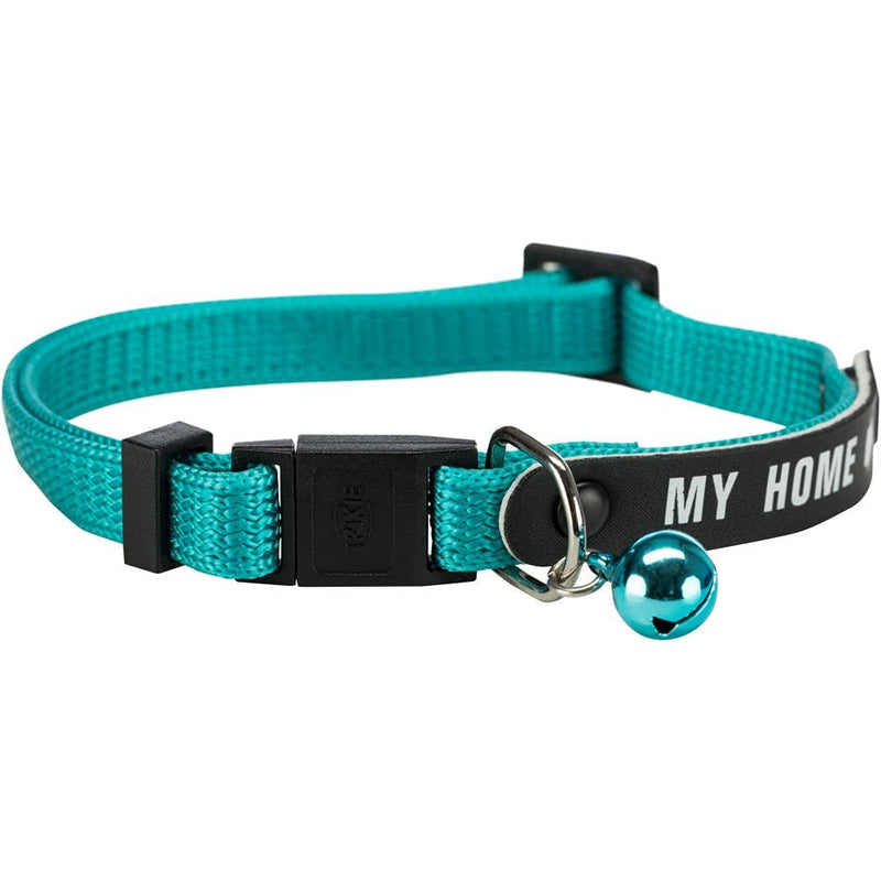 Trixie cat collar with address tab, nylon, assorted colors, neck circumference 20 - 28 cm - PawsPlanet Australia
