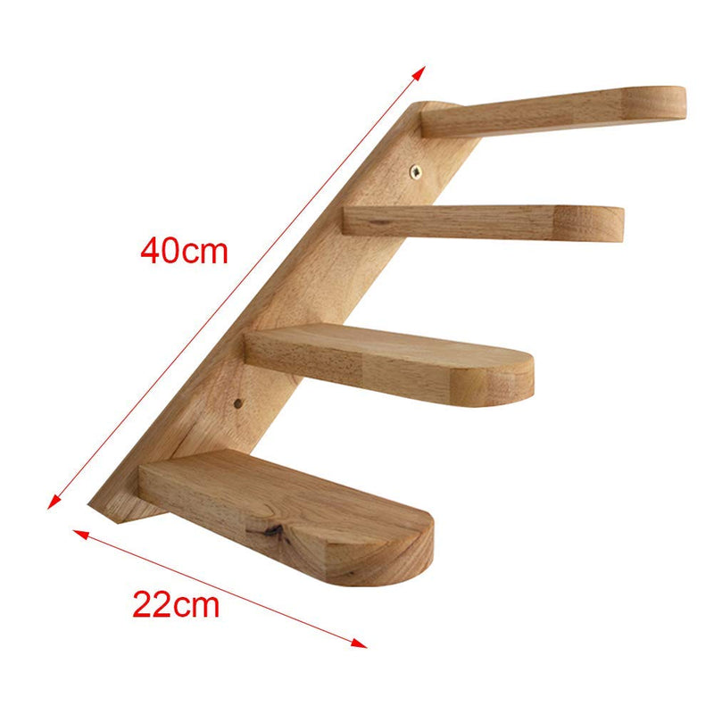 Dengofng Cat ladder Toy Wall Mount Climbing Window Pet Gifts Springboard Home Solid Wood Stable Kitten Step Staircase Easy Install Left to Right - PawsPlanet Australia