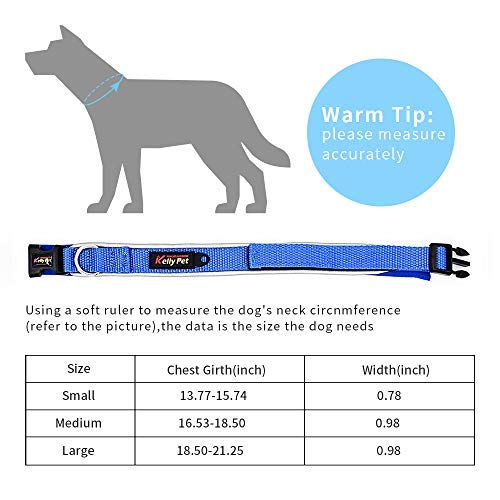 [Australia] - KLCW Basic Dog Collar, Reflective Dog Collar, Soft & Comfortable Dog Collar M black 