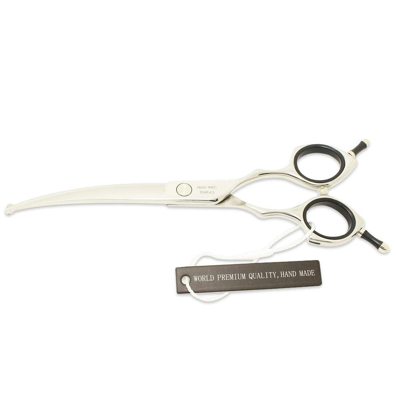 HASHIMOTO Curved Scissors for Dog Grooming,Light Weight,Pet Grooming Shears,Designed for Right and Left handers. Curved (Round-Tip) 6.5 inch - PawsPlanet Australia