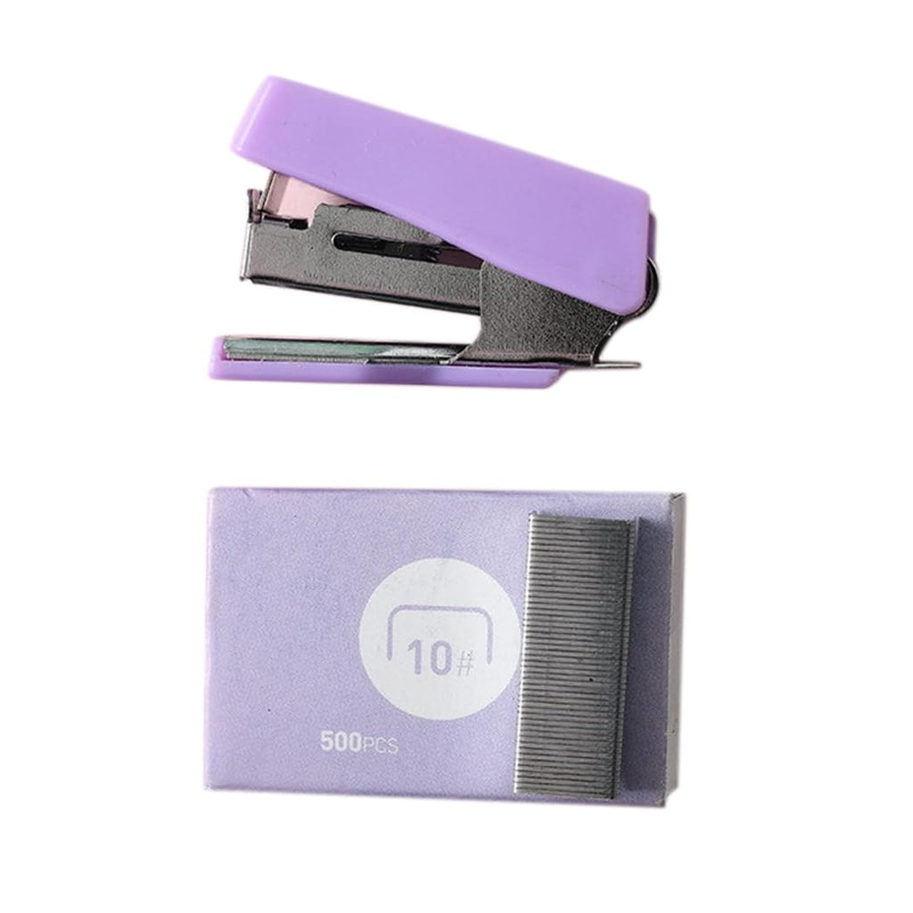 1 piece mini stapler, mini stapler, mini stapler, office stapler, stapler, small staples, with 400 staples, for school, home or office (purple) - PawsPlanet Australia
