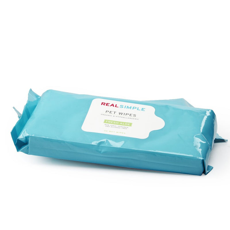 [Australia] - Real Simple Hypoallergenic Pet Wipes - 2 Packs of 30 - Dogs, Cats, Rabbits, More - Non Toxic, Paraben and Alcohol Free for Sensitive Pets Fresh Aloe 