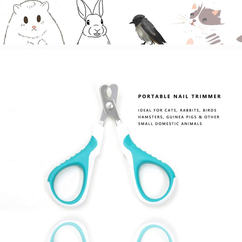 [Australia] - MINIPET Cat Nail Clippers Claw Trimmer Scissors for Small Animals -Portable Home Grooming kit Tool - Pet Nail Cutter for Cat Puppy Rabbit Bunny Bird - Sharp Sturdy Angled Blades Non Slip Handles 