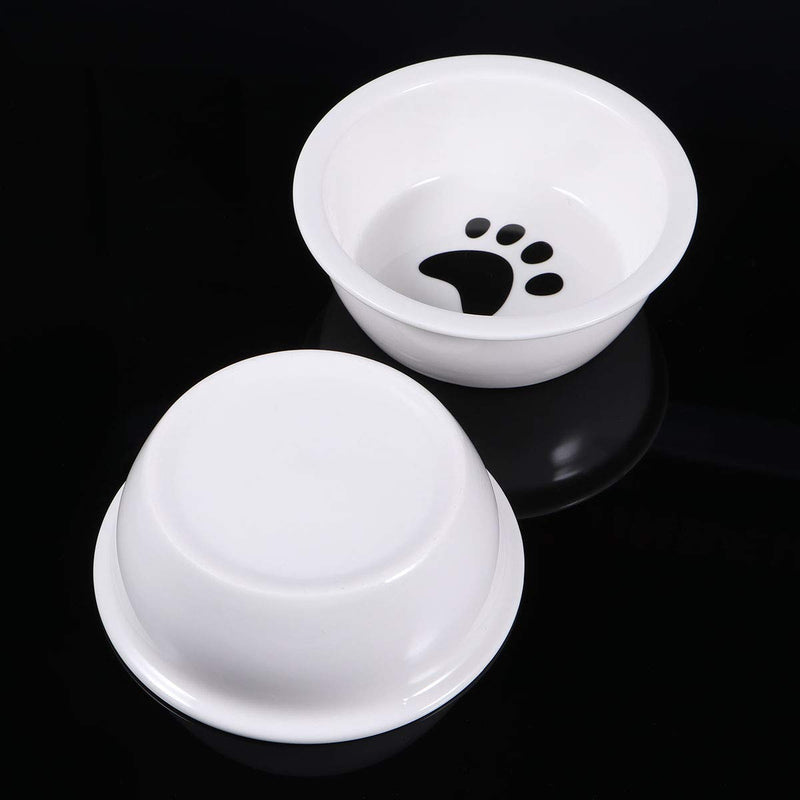 POPETPOP 2pcs Ceramic Dog Bowl Puppy Dish Bowl Cat Food Water Feeder Bowl - PawsPlanet Australia