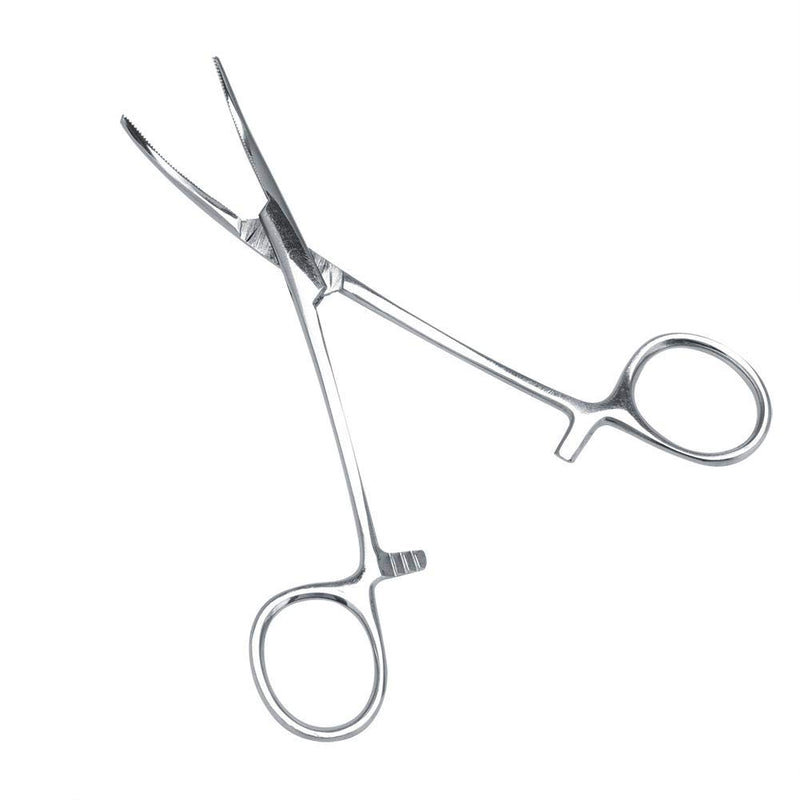 4.9inch/5.5inch Stainless Steel Hemostat Mosquito Pet Dog Cat Hair Puller Forceps Hemostat Ear Cleaning Curved Clamp(Small) Small - PawsPlanet Australia