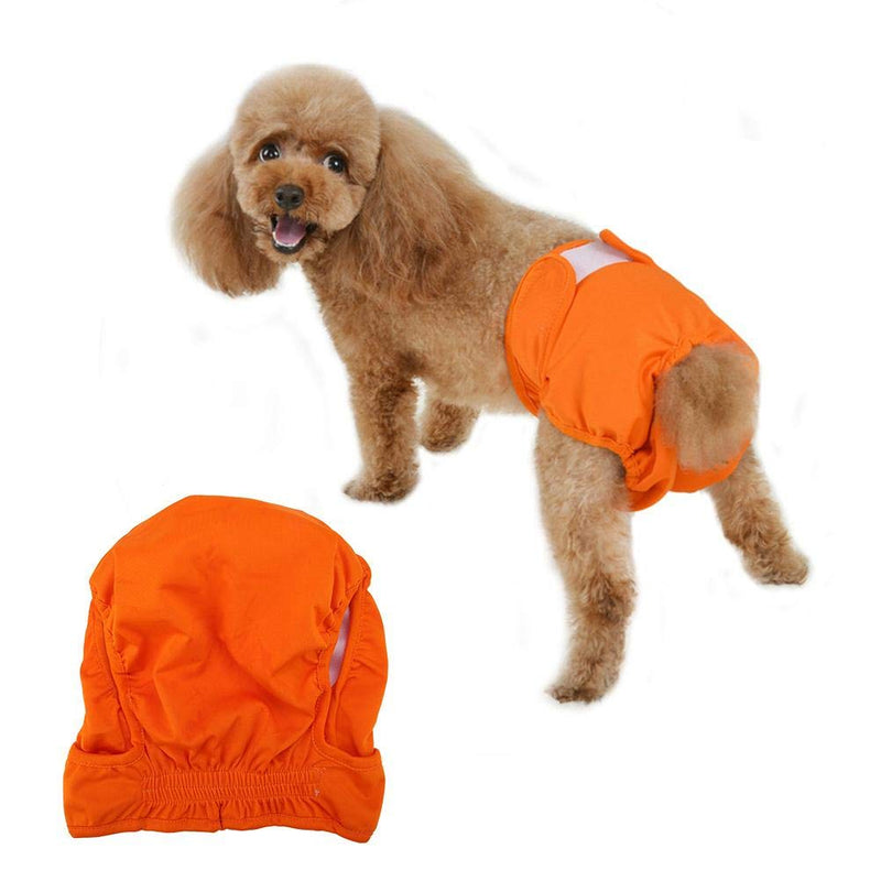 Pet Pants, Breathable Soft Anti-harassment Menstrual Pants Comfortable Cotton Sanitary Pants Dog Underwear for Small Medium Large Pet Dog Puppy(Orange, S) Orange, S - PawsPlanet Australia
