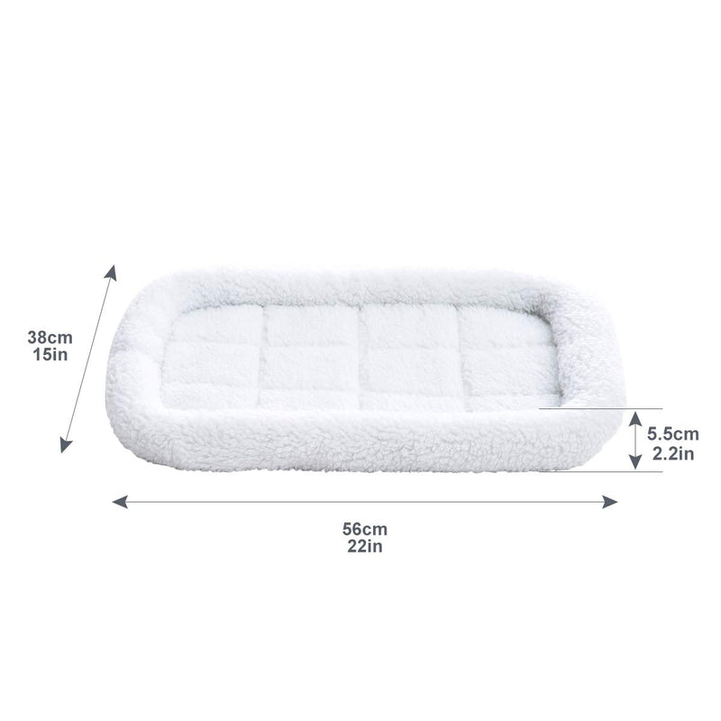 Amazon Basics Faux-Sherpa Padded Bolster Pet Bed 22-inch - PawsPlanet Australia