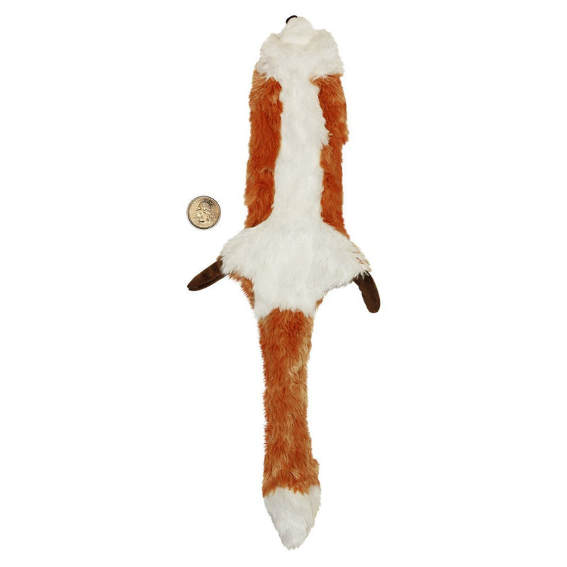 [Australia] - SPOT Ethical Pets Plush Skinneeez Fox 14-Inch Stuffingless Dog and cat squeaking Toy, Multicolor (5498) 