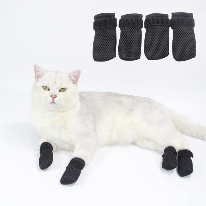 Hemobllo Claw Covers for Cats: Scratch Protection for Cats Breathable Mesh Cat Paw Covers Cat Claw Covers Caps for Cat Syringe Grooming Bathing Pack of 4 - PawsPlanet Australia