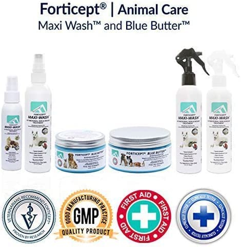 Forticept Blue Butter – Hot Spot Treatment for Dogs & Cats, Wound and Skin Care Infections, Cuts, Rashes Gel Veterinary Strength Topical Ointment 2oz - PawsPlanet Australia