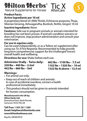 Hilton Herbs Tic X After Care for Horses, 1.05 Pint - PawsPlanet Australia