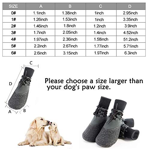 [Australia] - payanwin Dog Boots,Waterproof Rugged Pet Dog Shoes Puppy Rain Boots, Large Dog Boots Non Slip Black Rubber Sole Breathable Paw Protectors,4 Pcs #5 