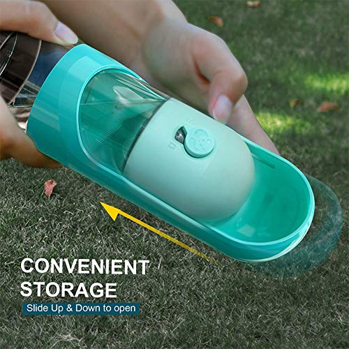 Pet Water Bottle With A Retractable Trough And Snack Container - PawsPlanet Australia