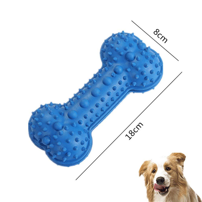 N\A Dog Chew Toys Bone Chew Toy Rubber Teething Training Squeaky Chew Bone Toy for Pet Puppy Dog - PawsPlanet Australia