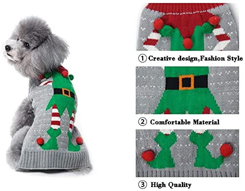 PETCARE Christmas Pet Dog Sweater Holiday Classic ugly Apparel Jumper For Small Medium Dogs,Cartoon WInter Warm Puppy Cat Dog Clothes Knitwear XX-Small Clown - PawsPlanet Australia