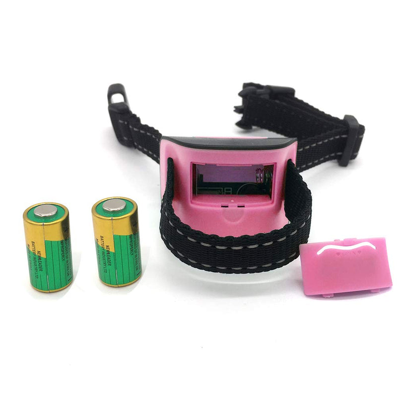 Barking Collar For Small Dogs, Pink Anti Bark Collar, Perfect For Training Small Dogs And Puppies No Shock Dog Collar With Extended 6 Month Warranty And Extra Batteries Included (Small) … (Pink) - PawsPlanet Australia