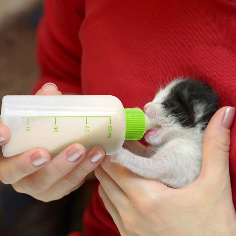 YUIP Puppy Feeding Bottle Kit Dog Cat Puppy’s Feeding Bottle Pet Bottle Puppy Feeding Bottle Pet Bottle Set Pet Feeding Bottle 60ML Pet Feeding Bottle Set for Young Pets 2Pcs - PawsPlanet Australia