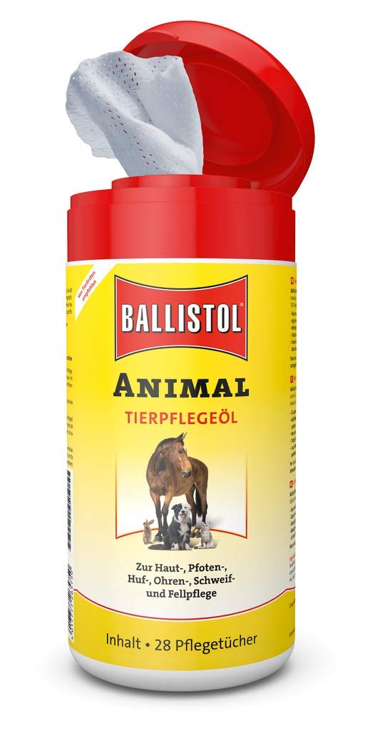 BALLISTOL 26575 ANIMAL Animal Care Oil 28 Care Cloths - Skin Care, Fur Care, Hoof Care - For Home, Farm, Pets Single - PawsPlanet Australia