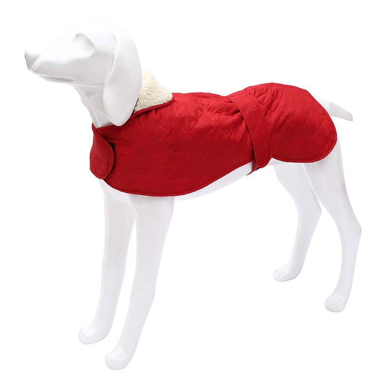 Morezi Dog Jacket, Dog Winter Coat with Warm Fleece Lining, Waterproof Dog Coat with Adjustable Bands For Greyhounds, Lurchers and Whippets - Red - XXXL - PawsPlanet Australia