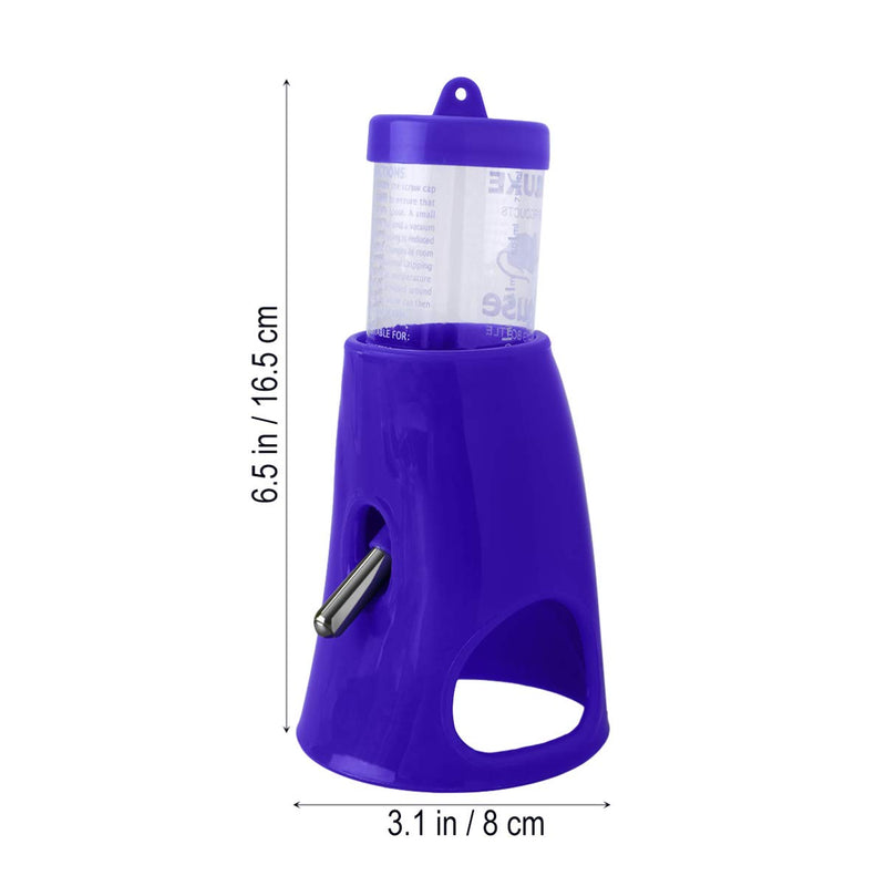 VILLCASE Hamster Water Bottle,2 in 1 Drinking Dispenser Feeder Hanging Drinking Dispenser Pet Supplies with Plastic Base Hut for Hamster (Green) Green - PawsPlanet Australia