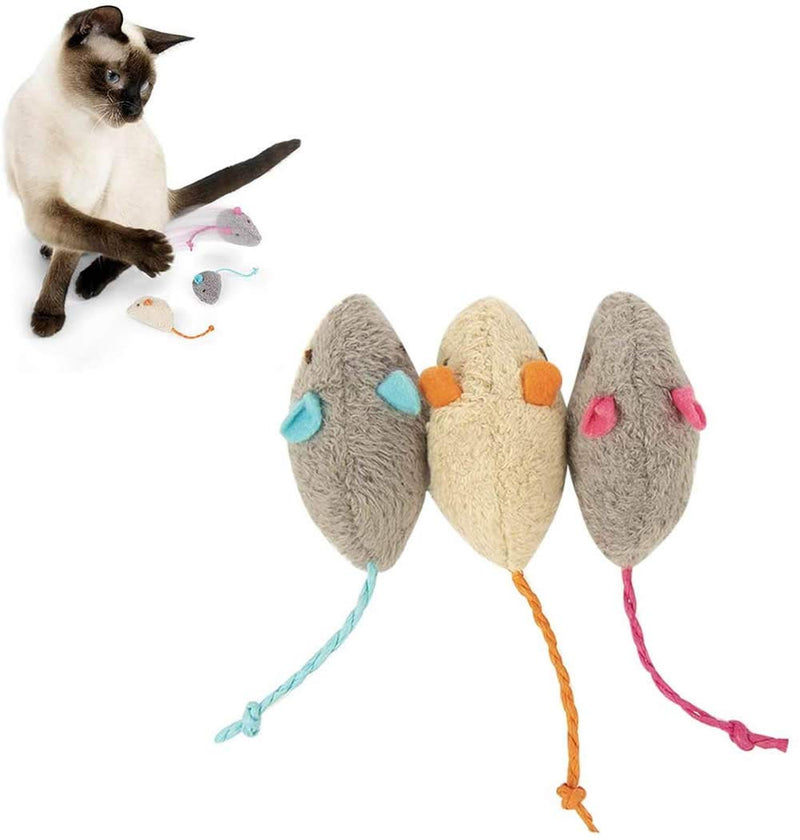 Dusenly 6 pieces of catnip cat toy plush mouse cat toy lifelike fat cat plush simulation realistic mouse toy - PawsPlanet Australia