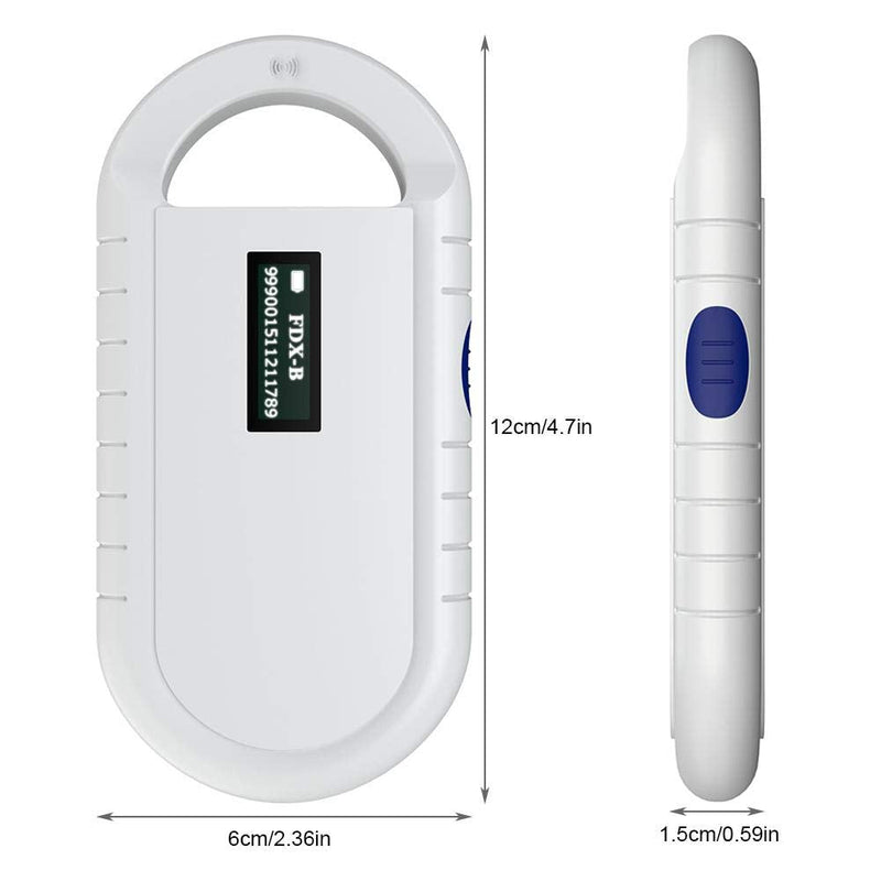 Pet Microchip Scanner, Portable Handheld Animal Chip Reader, USB Rechargeable Low-Frequency Pet Tracker, with Backlight Screen, for ISO 11784/11785, FDX-B and ID64 - PawsPlanet Australia