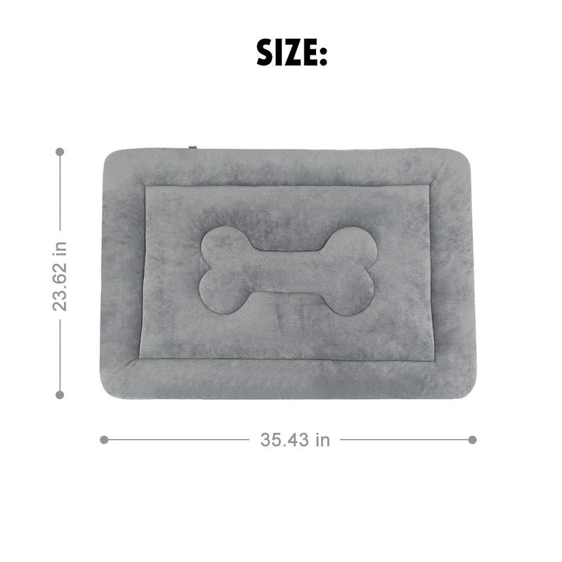 Dog Beds for Medium Dogs 36" Crate Pad Mat Washable Non-Slip Bottom Pet Bed Cat Beds Mattress Kennel Pad 36" Celadon Grey - PawsPlanet Australia