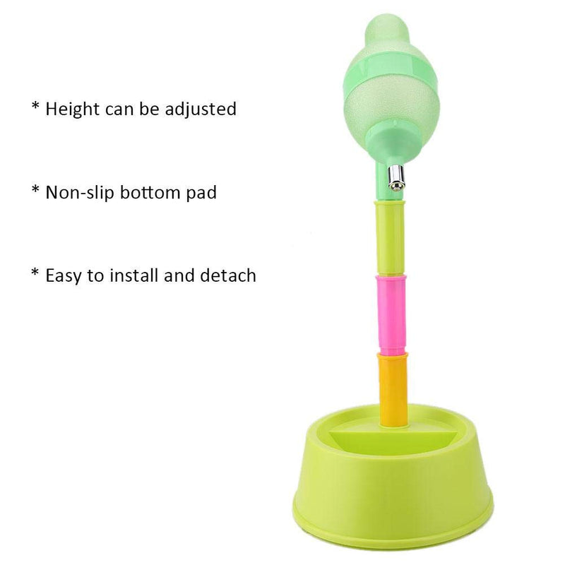 Pet Water Dispenser Pet Cat Standing Water Dispenser Cat Dog Standing Bowl Adjustable Height Water Feeder Drinking Bottle with No-drip Nozzle(Green) Green - PawsPlanet Australia