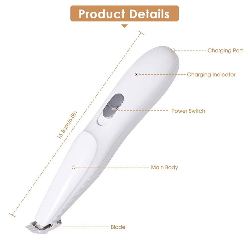 YOUTHINK Portable Electric Pets Hair Trimmer Paw Trimmer USB Charging Low Noise Dog Cat Hair Clipper Dog Hair Shaver Grooming Tool for Pet Small Areas Hair Cut - PawsPlanet Australia