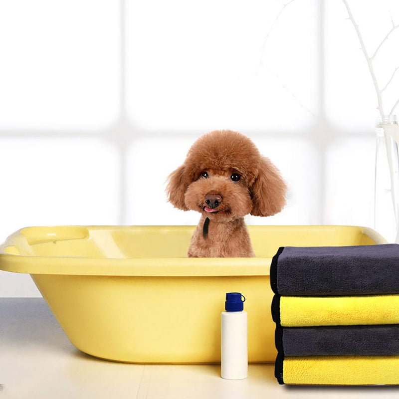 Dog Towel , Legendog 2pcs Dog Bath Towel , Microfibre Fast Drying Soft Absorbent Dog Drying Towels , Large Dog Towel for Puppy（140 x70cm） - PawsPlanet Australia
