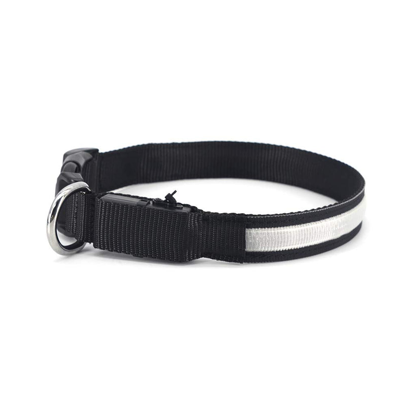 The Dogs DangLeads. Rechargeable LED Dog Collars with Bright Visible LED Technology. USB Rechargeable, Comfortable and 100% Water Proof Black Collar Small with White LED - PawsPlanet Australia