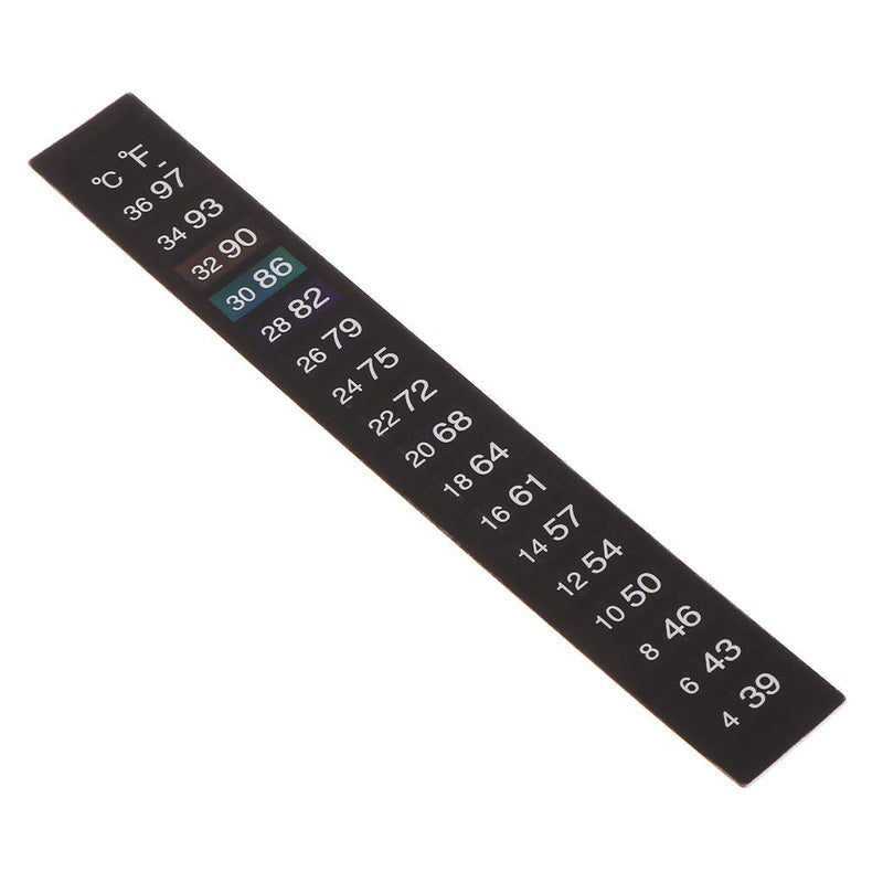 Thermometer Strip,Stick-on Thermometer,10 Pcs Dual Scale Digital Aquarium Fish Tank Thermometer Temperature Sticker Stick-On Change Color Temperature Sticker for Wine Beer Home Brew Aquarium Fish Tank - PawsPlanet Australia