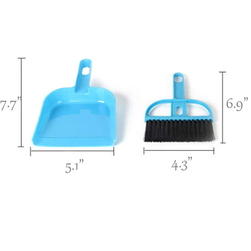 Yu-Xiang 3 Pack Hamster Mini Dustpan and Broom Set Guinea Pig Classical Besom Chinchillas Sweeper Cavy Cage Clean Hedgehogs Scooper for Small Animal Blue - PawsPlanet Australia