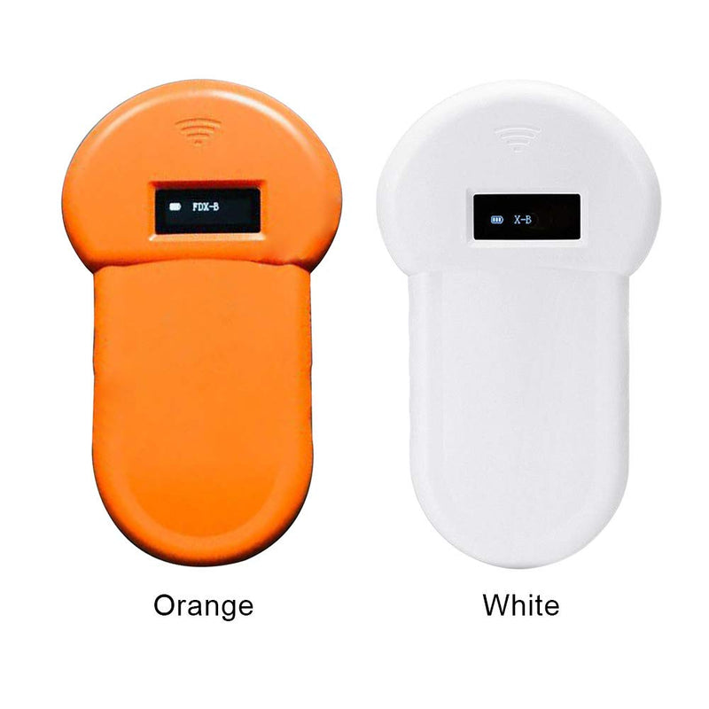 Animal ID Reader 134.2Khz Handheld Pet Animal LED ID Reader Portable Microchip Scanner ISO FDX-B for Animal Cats Horse Pet Dog(Orange) orange - PawsPlanet Australia