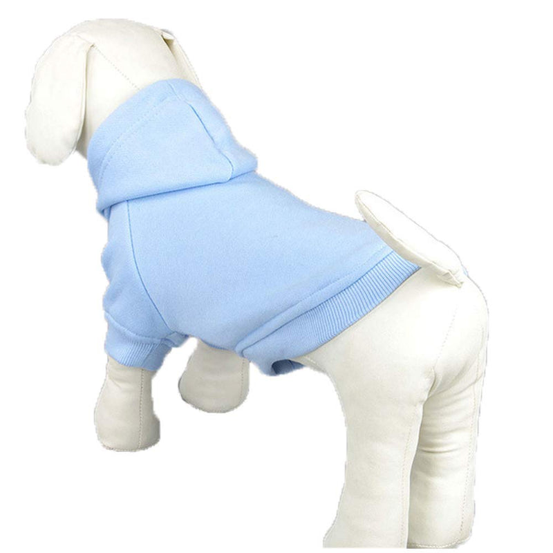 Petderland Pet Clothes for Dog Cat Puppy Hoodies Coat Fleece Sweatshirt Warm Sweater Dog Outfits X-Small Blue - PawsPlanet Australia