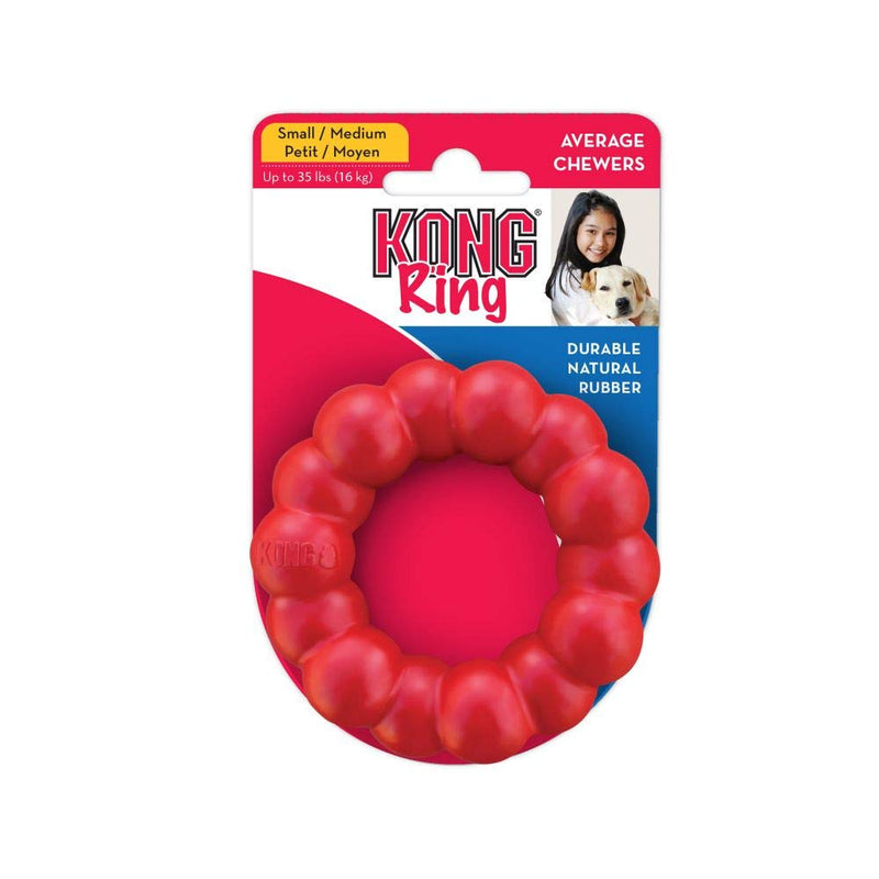 KONG - Ring - Durable Rubber Dog Chew Toy Small Standard Packaging - PawsPlanet Australia