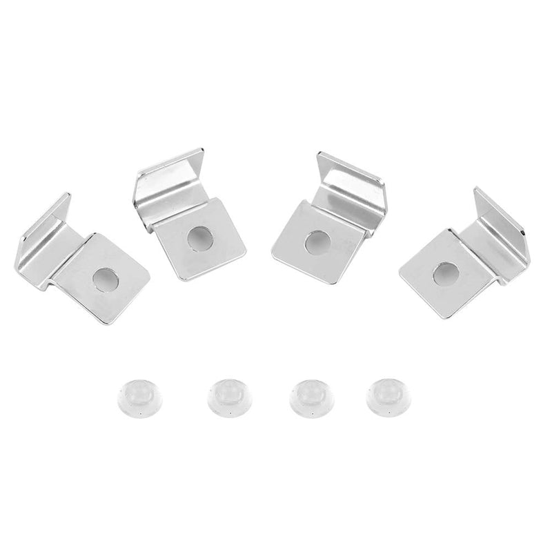 Pssopp 4Pcs Fish Tanks Glass Cover Clip Stainless Steel Aquarium Glass Cover Support Bracket Holders Universal Lid Clips for Rimless Aquarium 10mm - PawsPlanet Australia