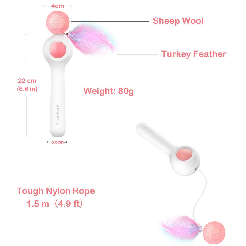 GMYQ Cat Feather Toys Gravity Automatically Retractable Funny Cat Stick, Cat Toy Wand, Tease Stick Toy, Cat Tease Interactive Toy, Kitty Fun Exerciser - PawsPlanet Australia