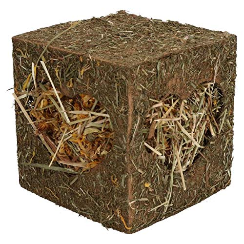 AB Tools Small Animal Guinea, Rabbits Boredom Breaker Large Hay Cube 20x20x20cm - PawsPlanet Australia