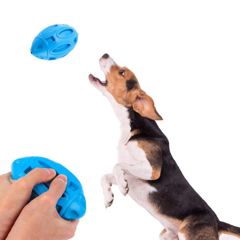 Squeaky Dog Toys for Aggressive Chewers Almost Indestructible,Natural Rubber Fun Dog Squeaking Toys Tough Durable Interactive Puppy Ball Pet Chew Toys for Medium&Large Breed to Teething and Fetch - PawsPlanet Australia