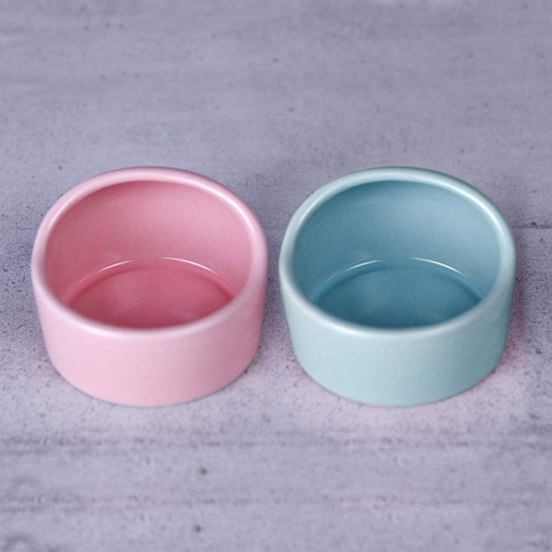 POPETPOP 3pcs Hamster Ceramic Feeding Bowls, Anti-bite Small Animal Food Bowl Water Feeder for Rabbit Hedgehog Guinea-pig Gerbil Squirrel Reptiles (Random Color) Picture 1 - PawsPlanet Australia