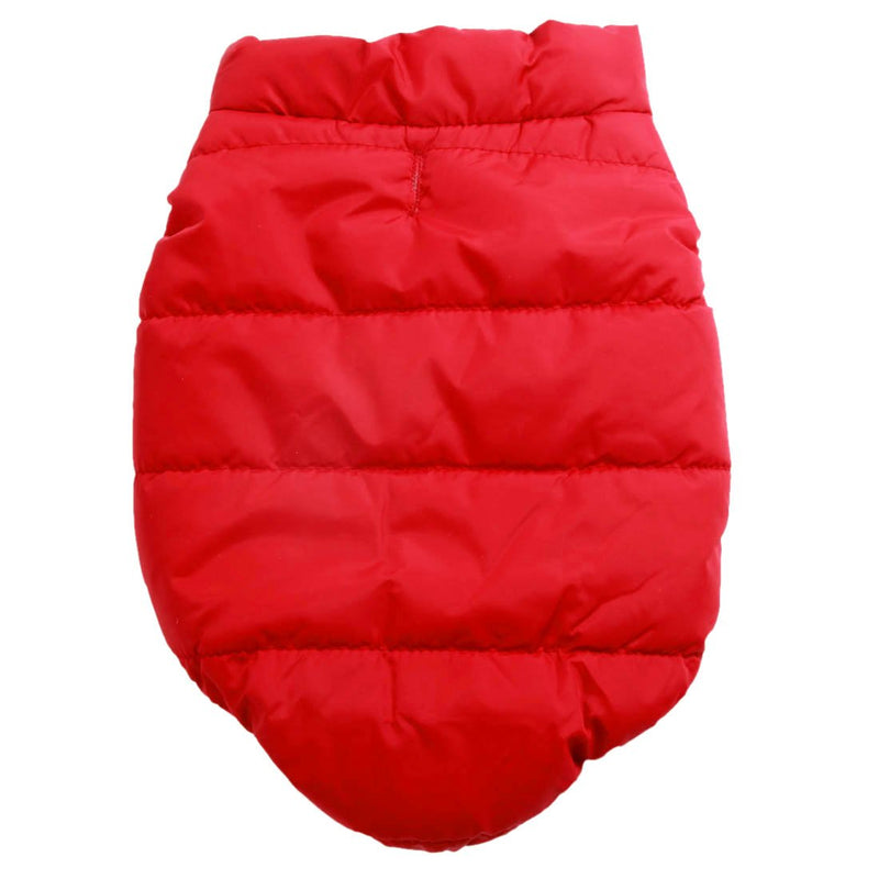 JoyDaog 2 Layers Fleece Lined Warm Dog Jacket for Puppy Winter Cold Weather,Soft Windproof Small Dog Coat XS Red - PawsPlanet Australia