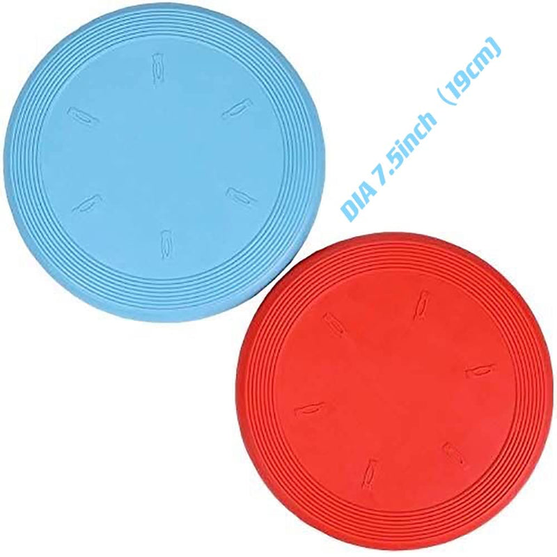 Dog Flyer Toy, Dog Flying Disc, Pack of 2,(Red+Blue)19CM - PawsPlanet Australia