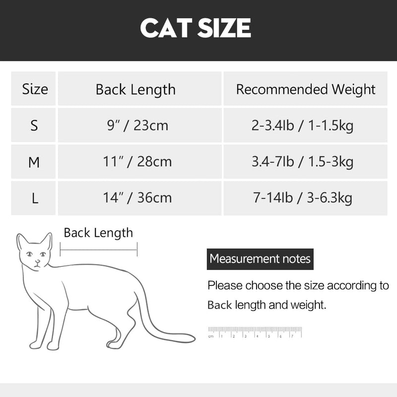 Dotoner Cat Bodysuit After Surgery Anti-Licking for Cat Body Surgery Skin Disease Recovery Body Cat Clothes After Castration E-Collar Alternative for Cats Dogs (M, Rose) M - PawsPlanet Australia