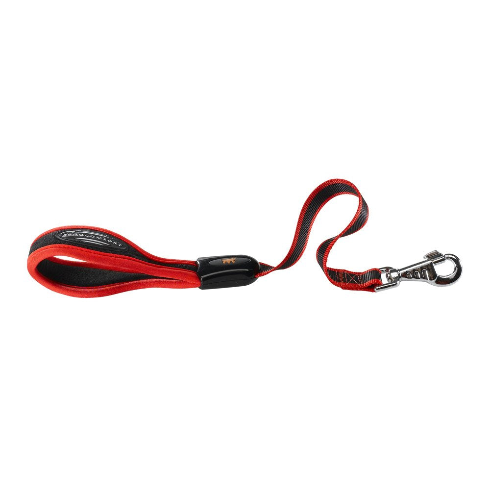 Ferplast short leash for dogs made of nylon ERGOCOMFORT GM25 / 55, ergonomic handle, soft padding, 25 mm x L 55 cm red one size - PawsPlanet Australia